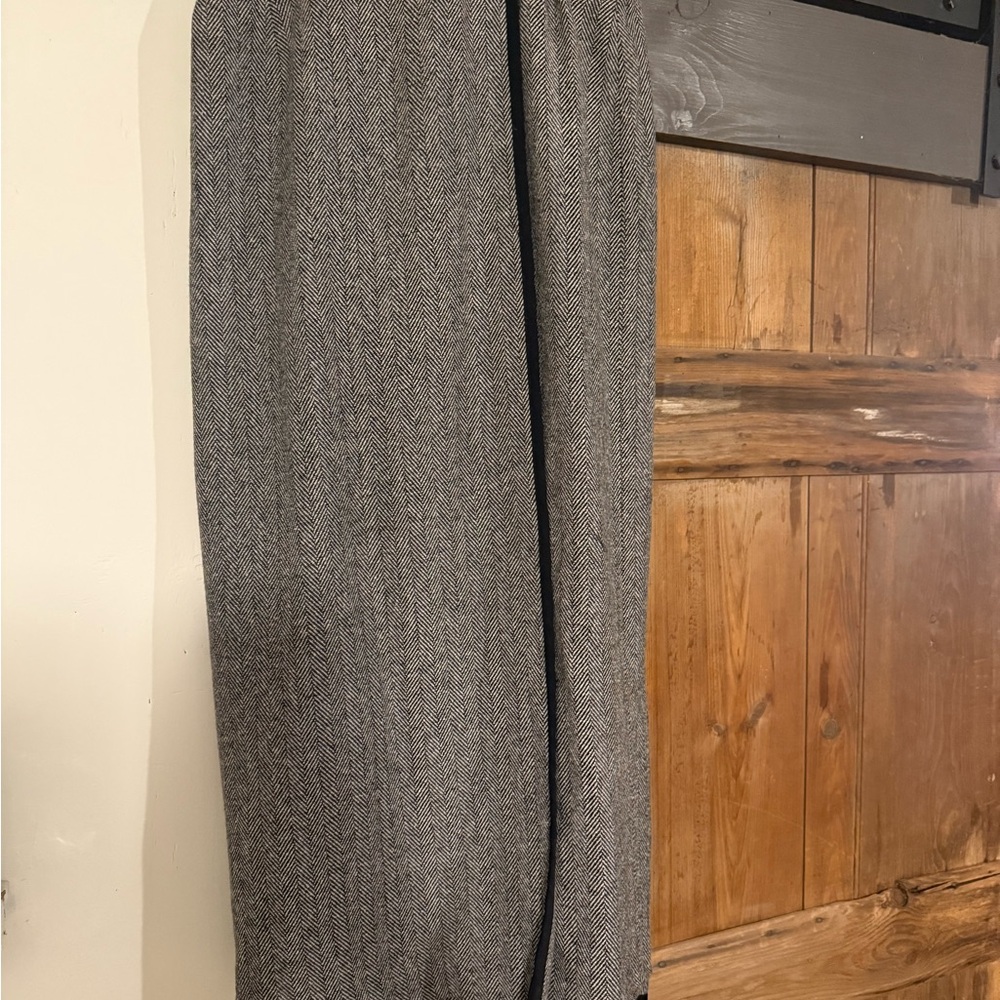 Talbots Herringbone Black and White Wrap Skirt